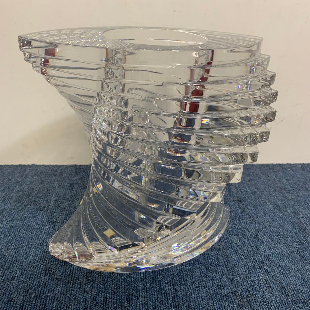 Baccarat バカラ twistツイスト ベース 花瓶 Lサイズ 23cm