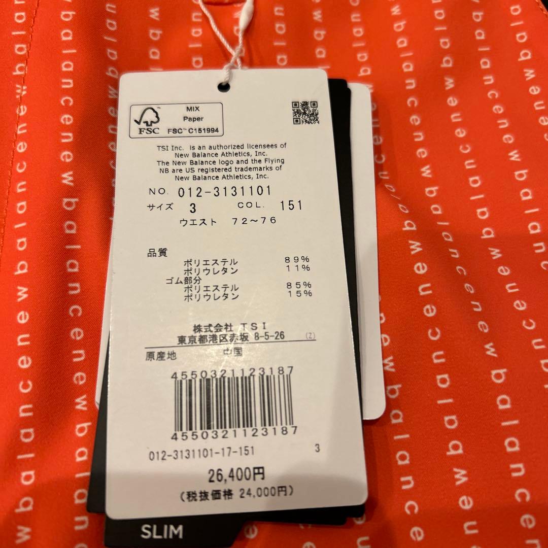 値引きします！春秋にぴったりニューバランス　ゴルフ　パンツ　オレンジ