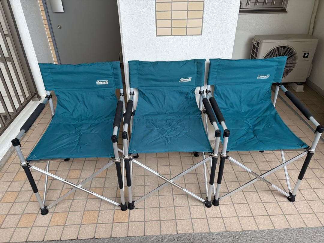 Coleman チェア ターコイズ 3脚セット★バラ売対応可能！