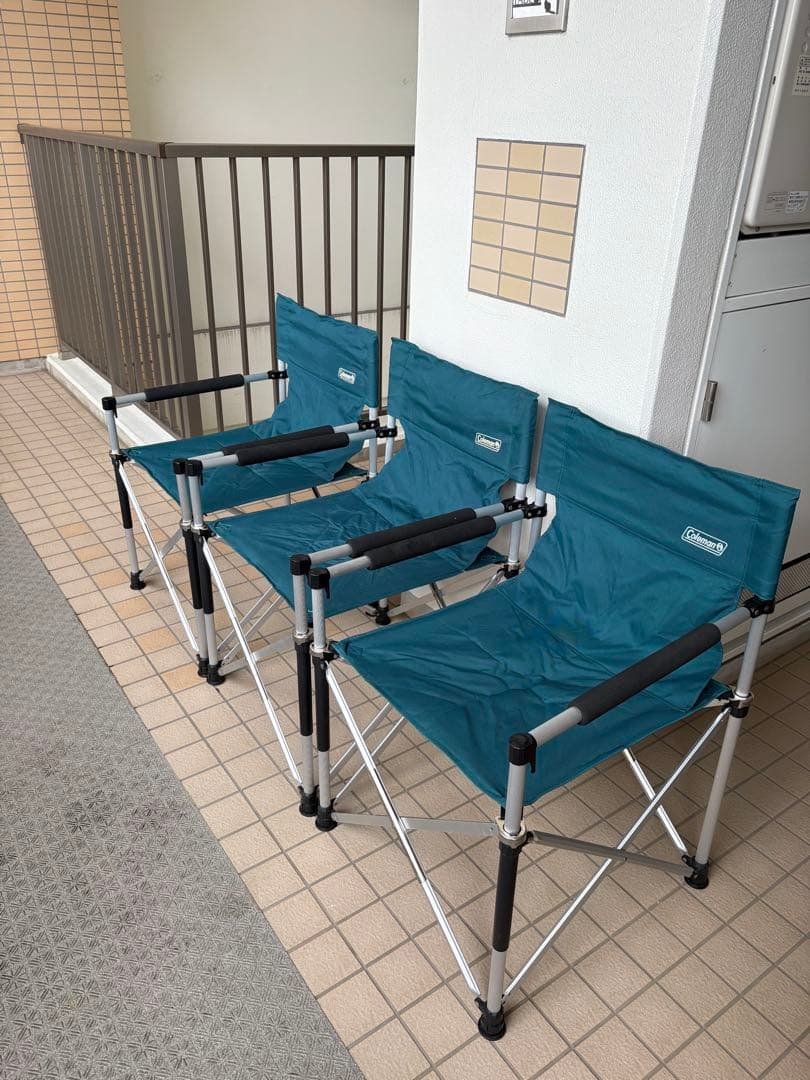 Coleman チェア ターコイズ 3脚セット★バラ売対応可能！
