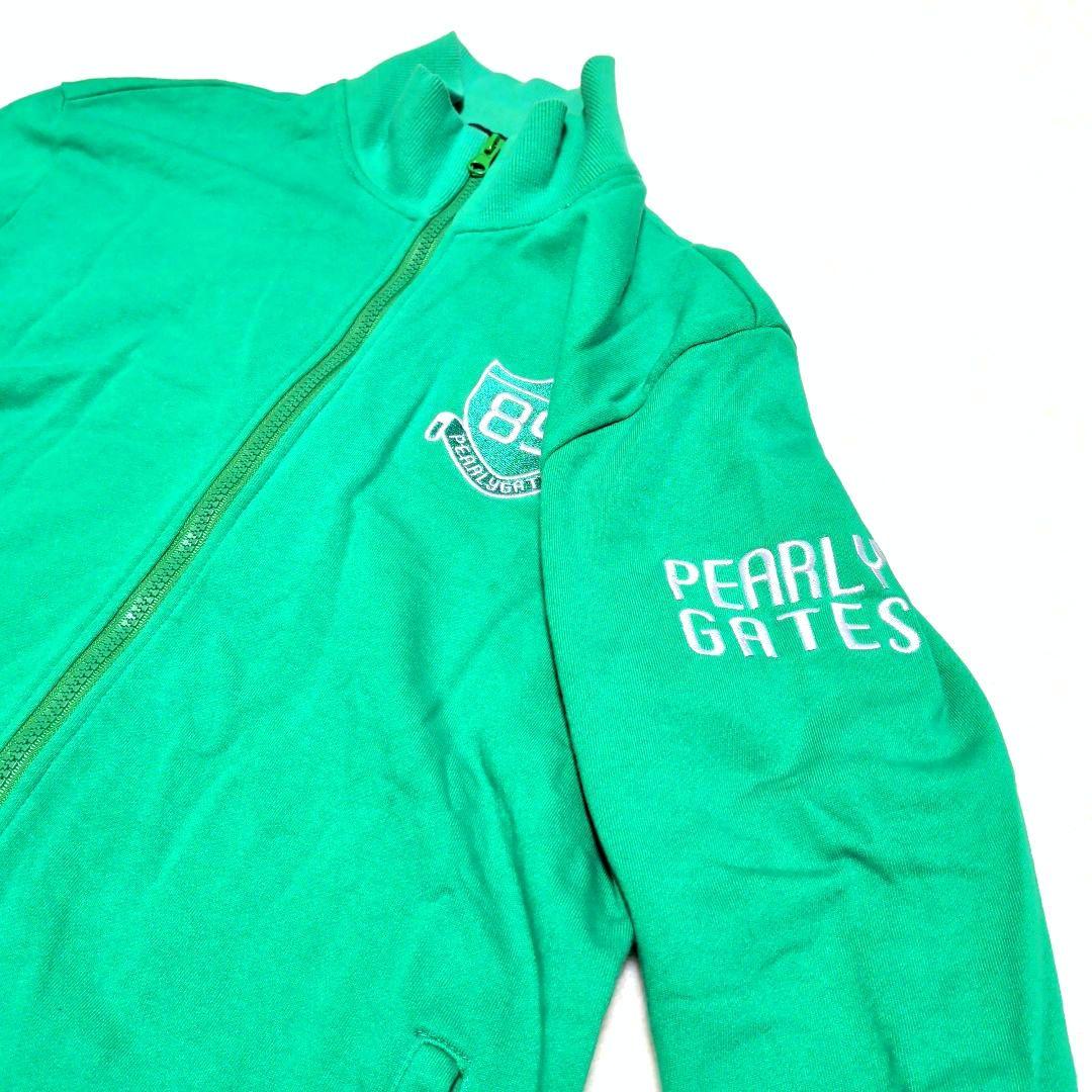 PEARLY GATES グリーン ダブルフルジップ トラックジャケット 3L