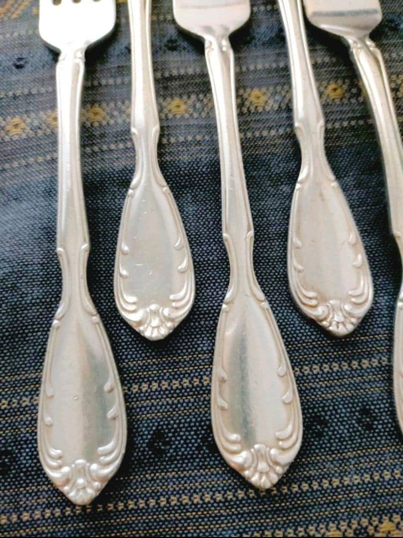 Noritake　ノリタケ シルバープレート　フォーク&ナイフ　各5本セット