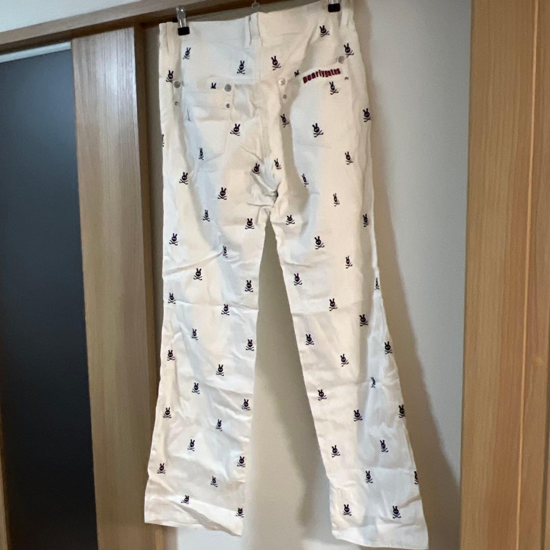 pearlygates スカルウサギ刺繍パンツ