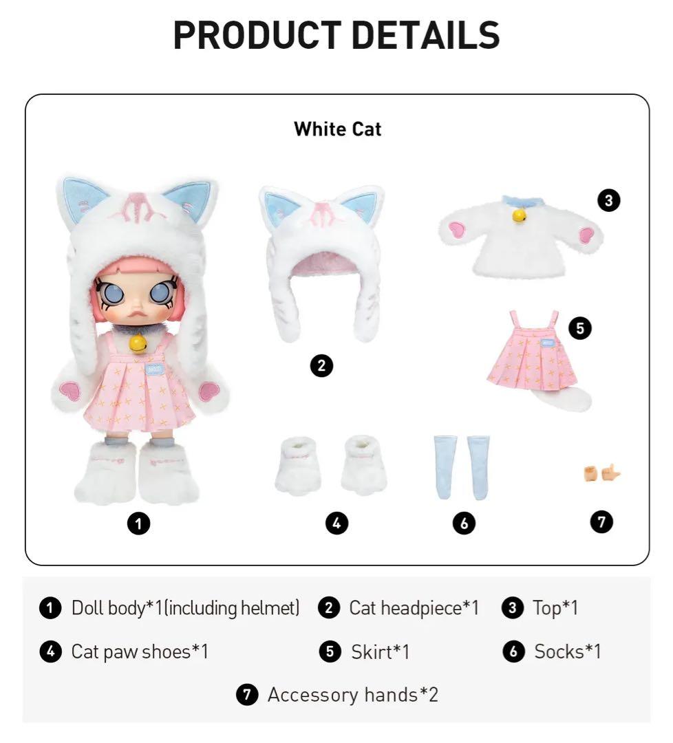 MOLLY Peekaboo 1/8 アクションフィギュア White Cat白