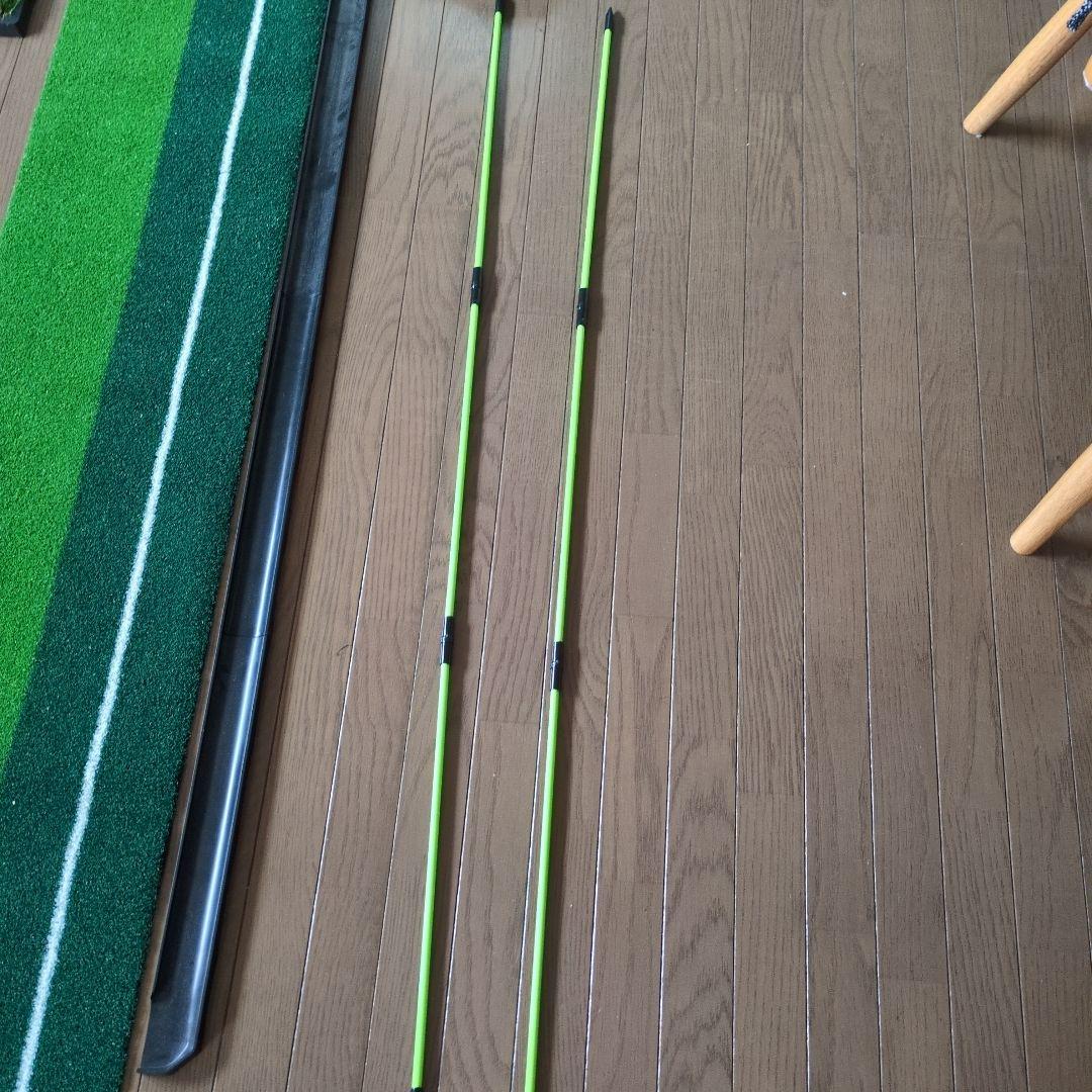 ゴルフ練習道具まとめ売り（パット/素振りマット、スイング練習機、スティック等）