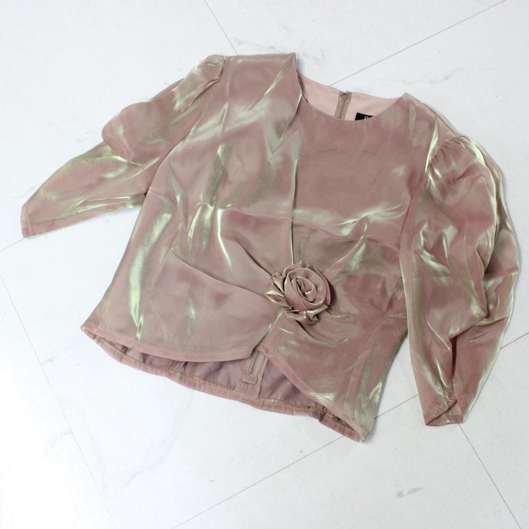 【美品日本製社交ダンス衣装】上下セット トップス スカート Sanline 上品
