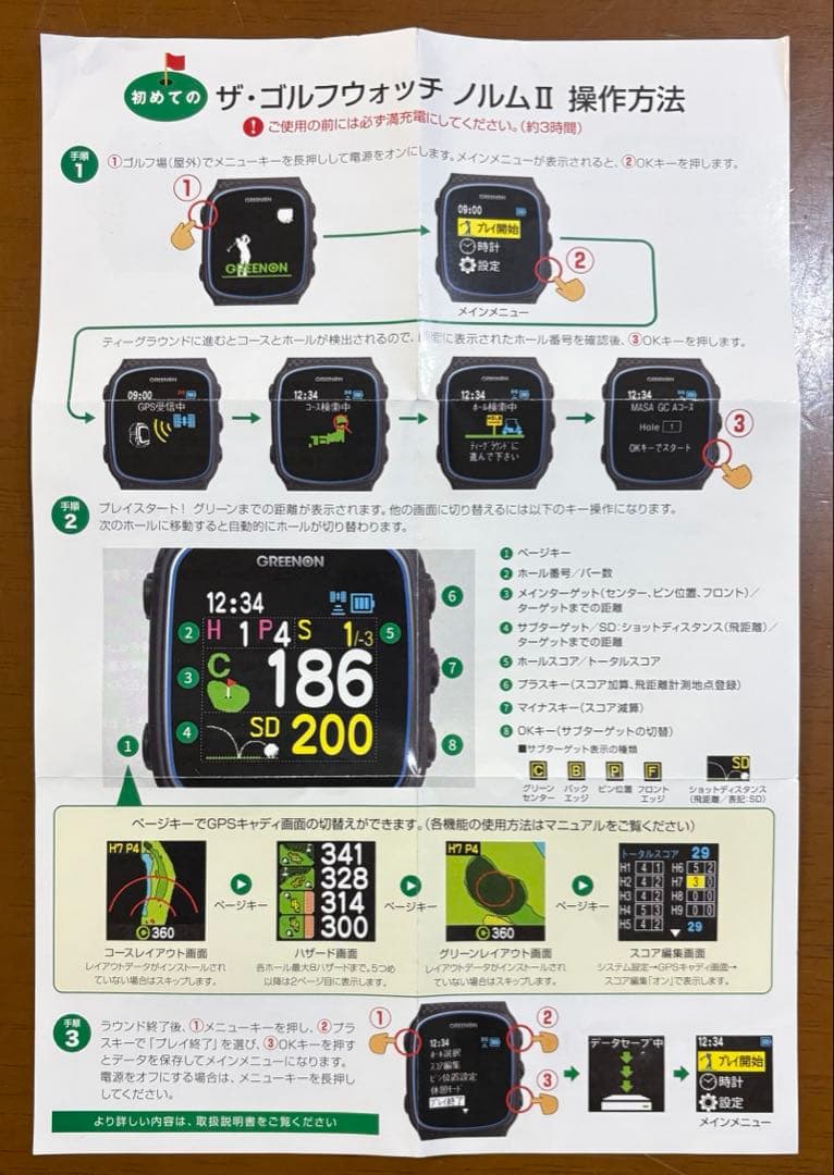 THE GOLF WATCH NORM Ⅱ