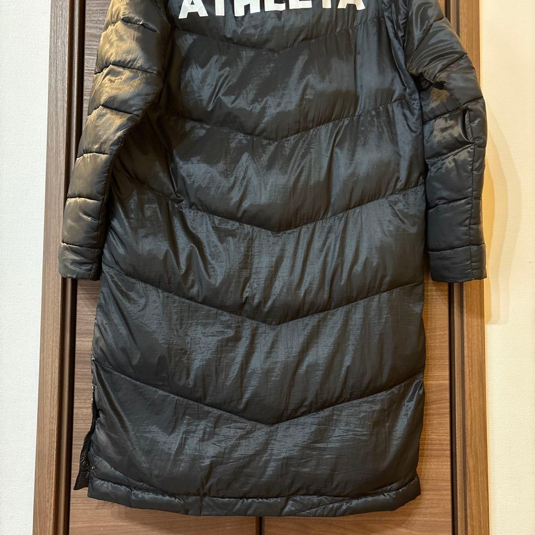 ATHLETA ブラック ダウンベンチコート