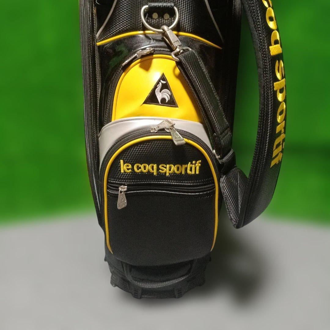 le coq sportif キャディバッグ 黒/黄色
