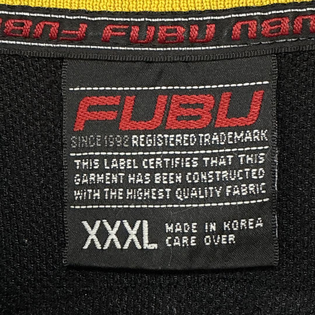 FUBU フブ ゲームシャツ ユニフォーム 刺繍ロゴ 3XL 黒 ヒップホップ