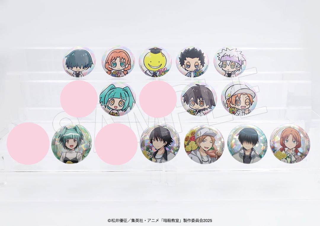 暗殺教室 トレーディングホロ缶バッジ フラワーブーケver.