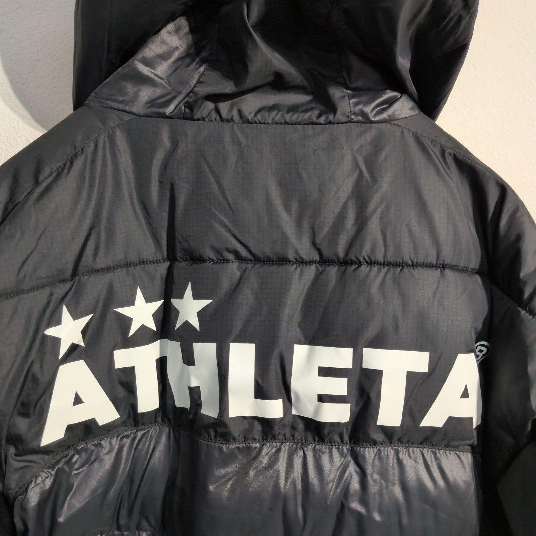 ATHLETA　フーディー　中綿ジャケット　ベンチコート　黒　メンズ Ｌ
