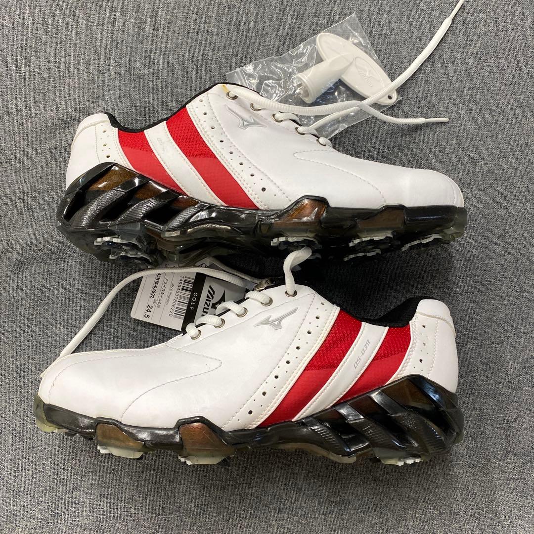 i28◯ 新品 MIZUNO GOLF ゴルフ シューズ 24.5 スパイク