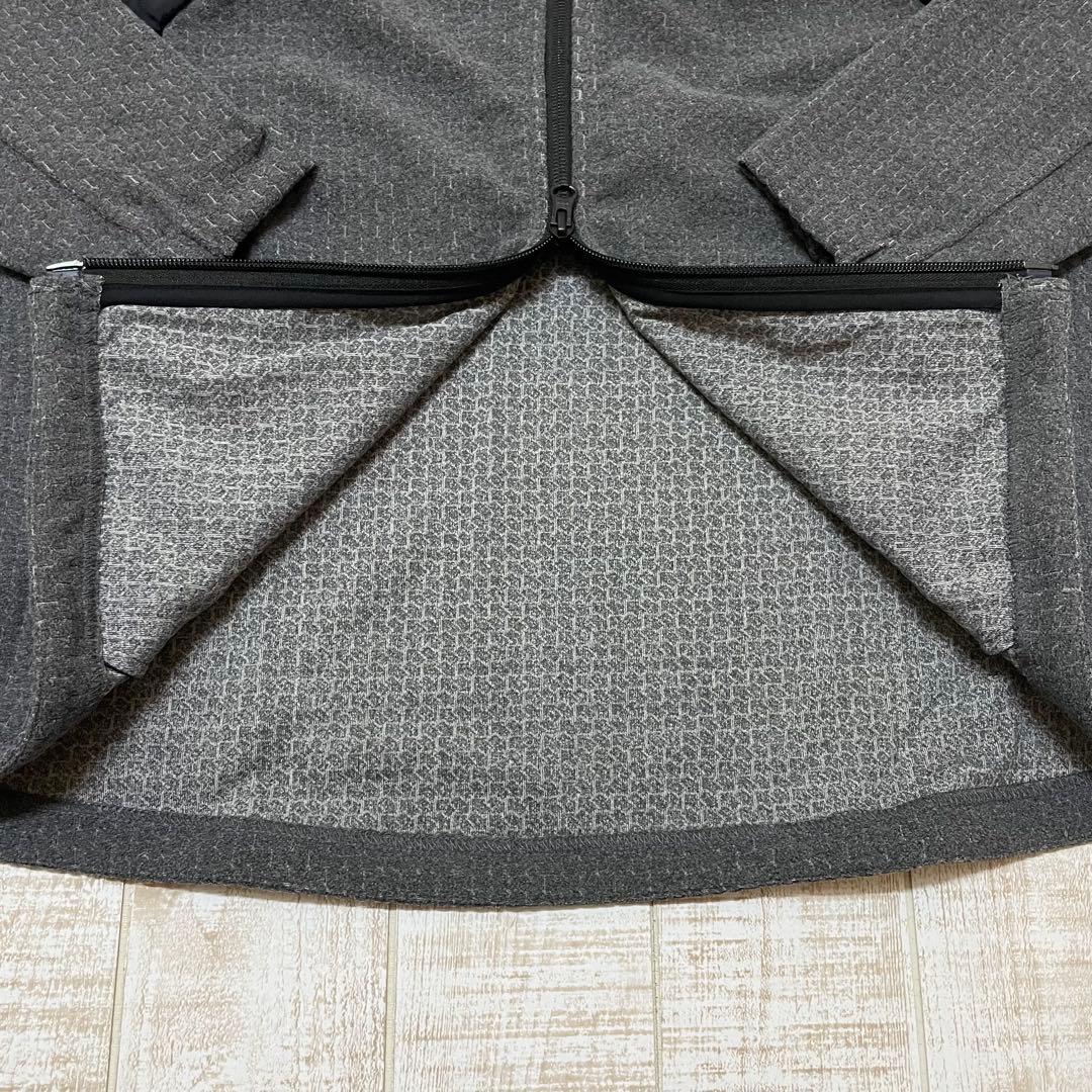 新品 パーリーゲイツ ブルゾン フリース 背面ロゴ グレー Mサイズ（4）