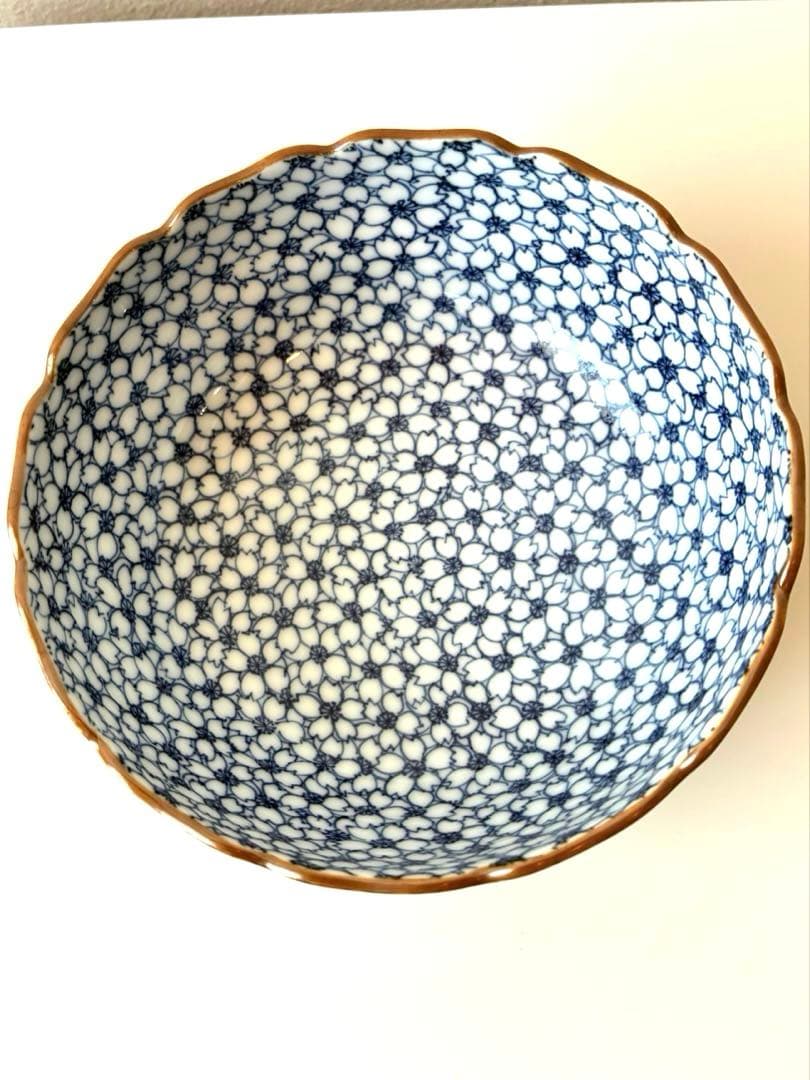 清水焼　京泉　桜染付小鉢　2個セット
