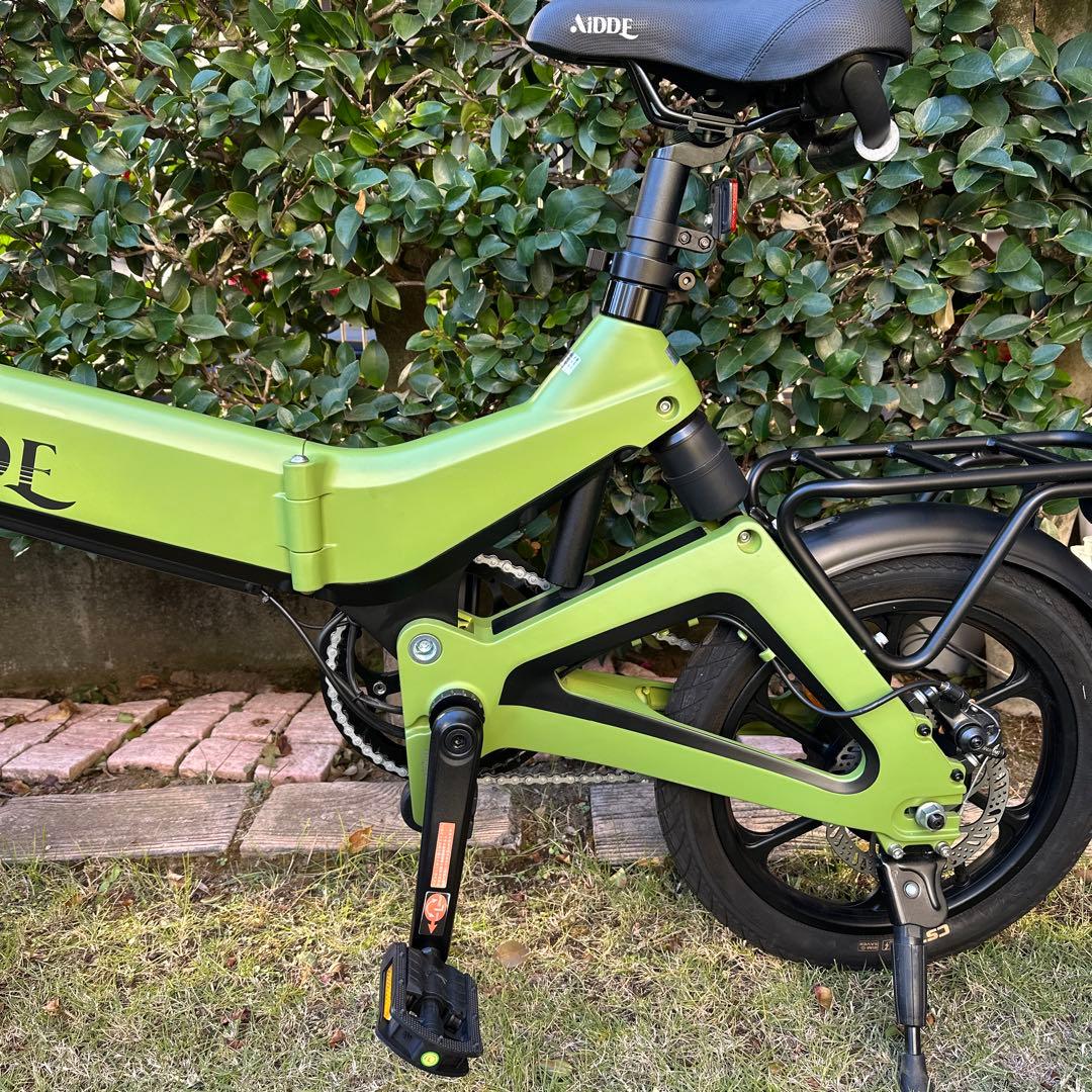 AIDDE A2電動アシスト自転車　16インチ　折りたたみ自転車　ライムグリーン