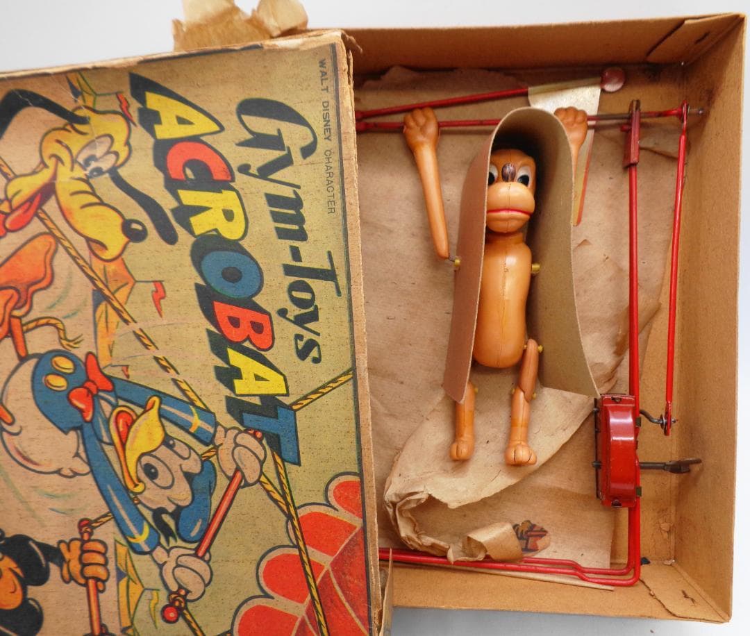 〖1950年代ディズニーTOY〗ミッキーマウス、ドナルドダック、プルート鉄棒
