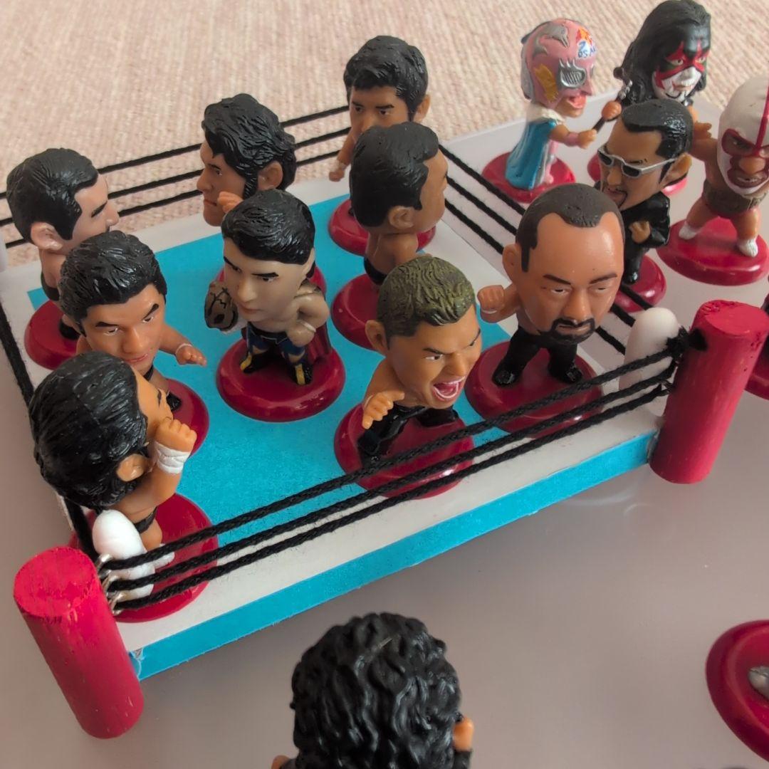 プロレスフィギュアセット リング付き 19体