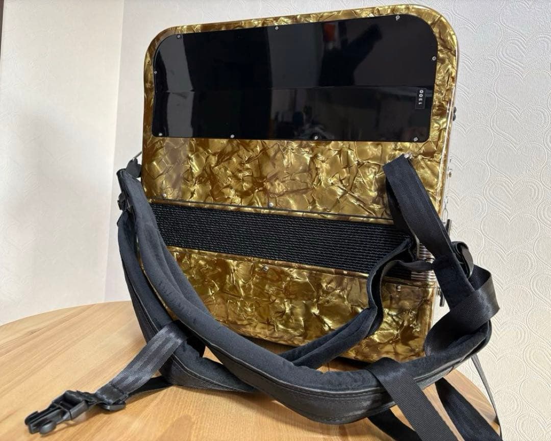【極美品】Bébé Medusa ボタンアコーディオン 中型 ゴールド