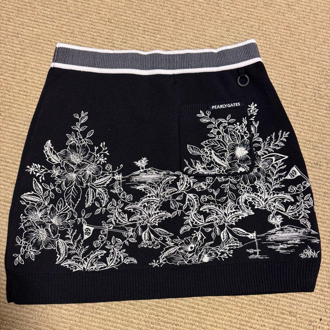 パーリーゲイツ　刺繍　ニットスカート　サイズ1