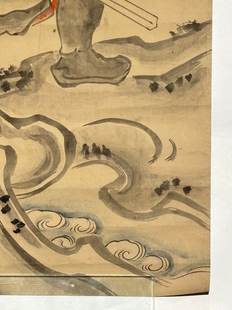 「江戸時代後期筆 鍾馗図」彩色 1枚|道教 中国画 和本 古典籍