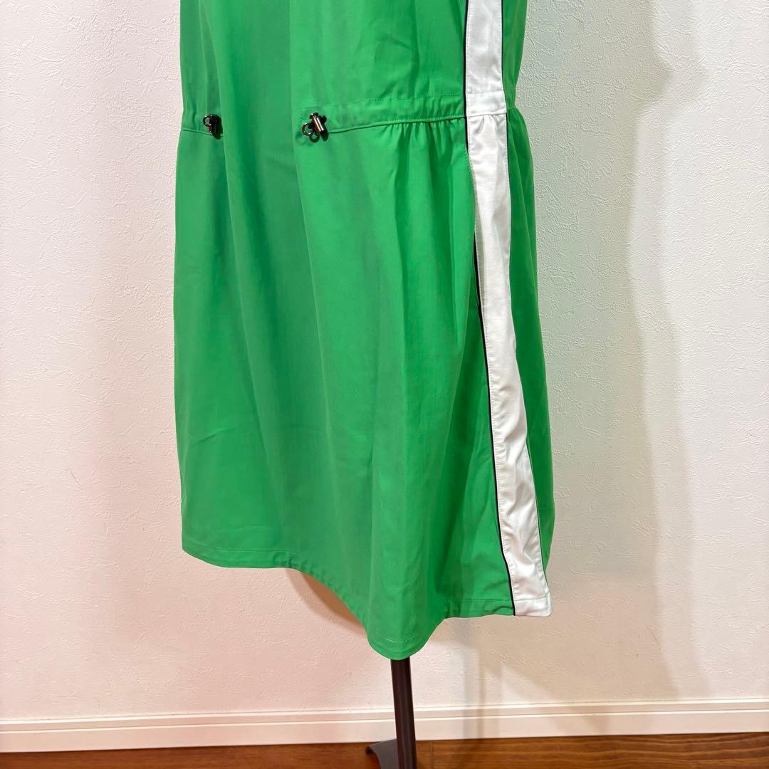 【LANVIN SPORT】美品　異素材ハイブリッドワンピース　ゴルフ　Ｌ