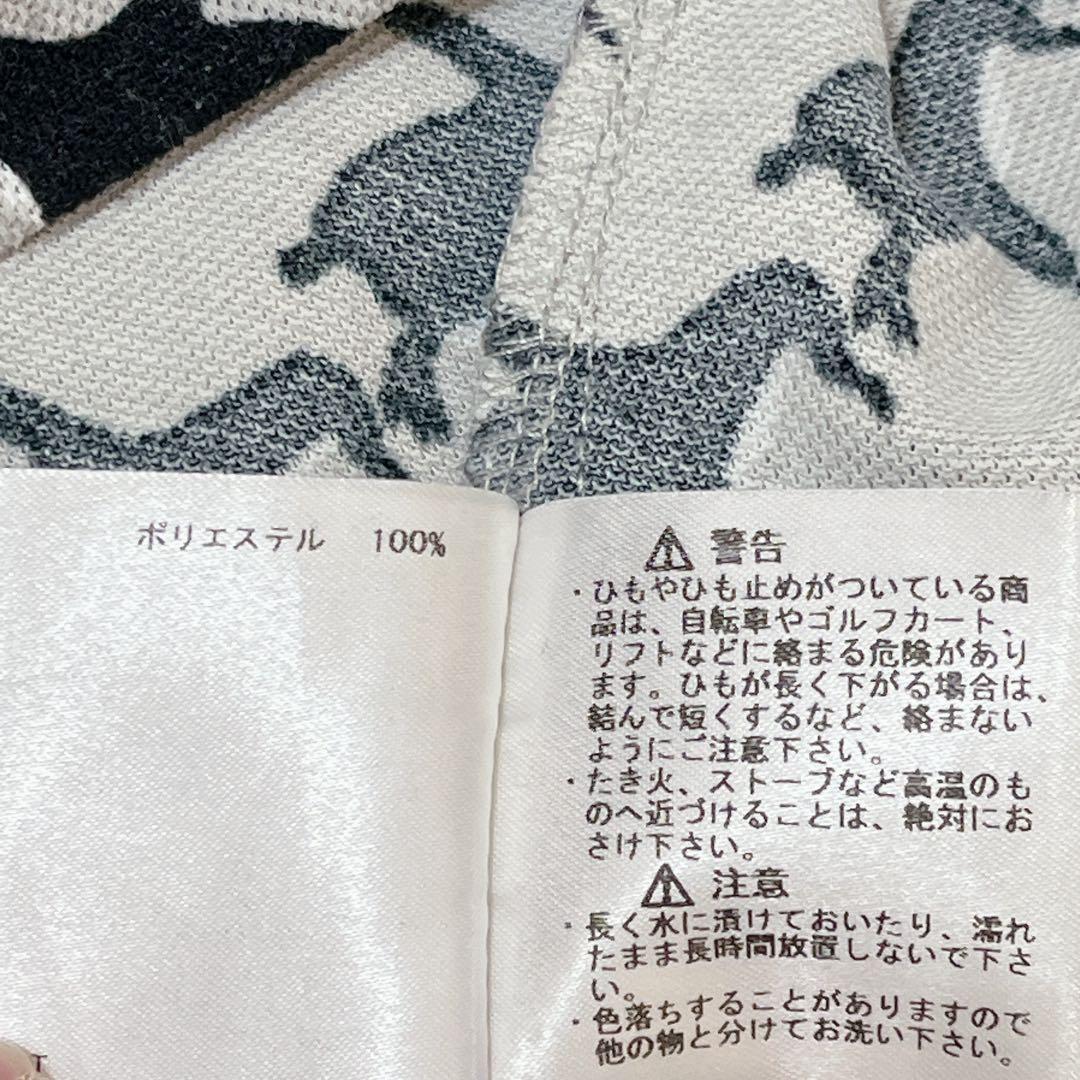 【極美品】マンシングウェア 総柄 ペンギン ポロシャツ L グレー ゴルフ