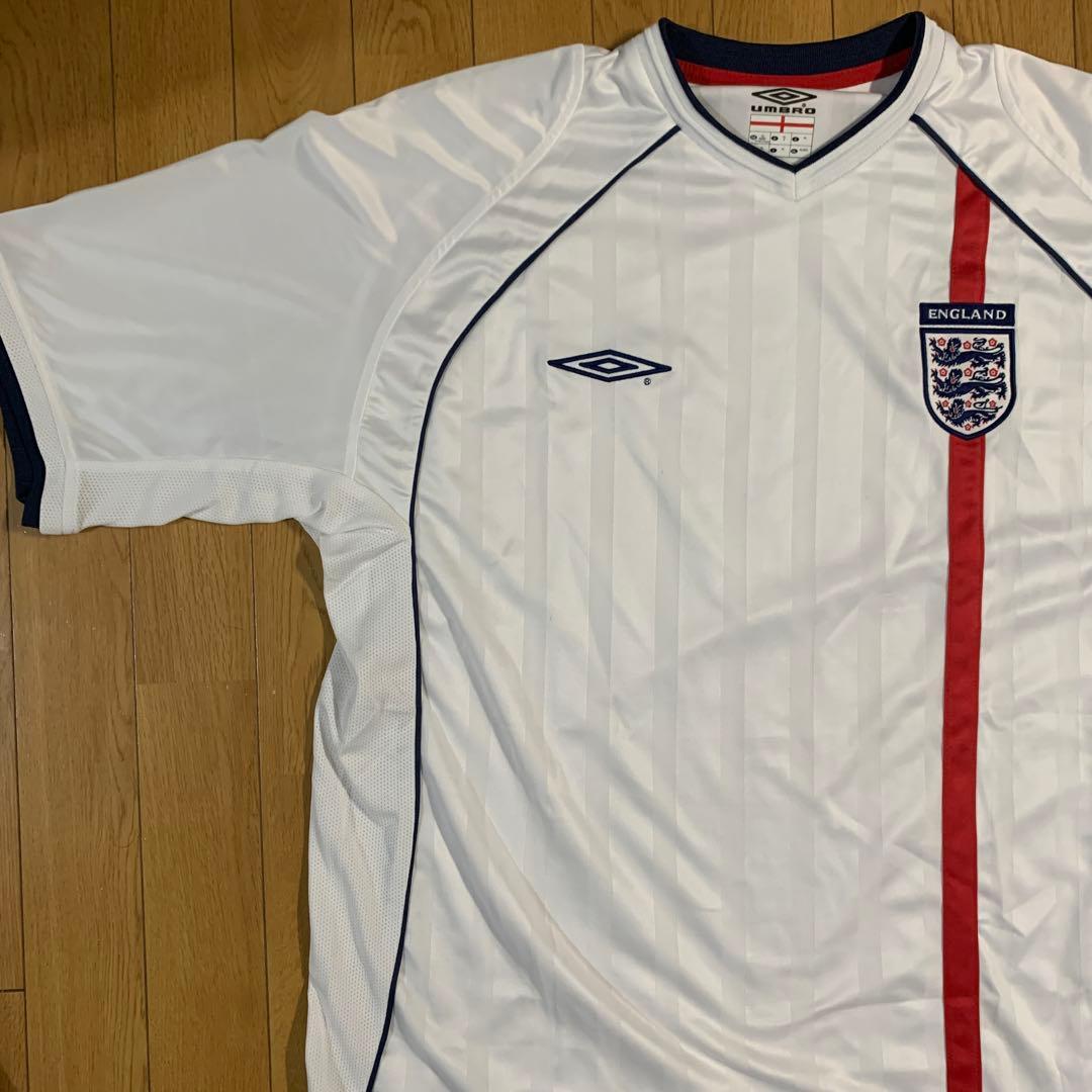 ウェア 00s umbro 2001 ENGLAND game shirt WHITE