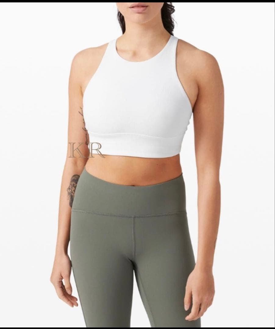 lululemon ホワイト スポーツブラ クロスストラップ
