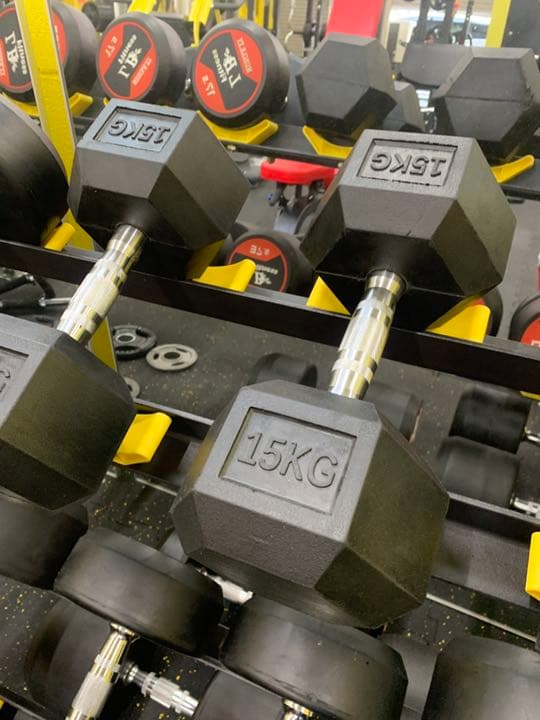 ラバーヘックス ダンベル　12.5kg  17.5kg  各2個