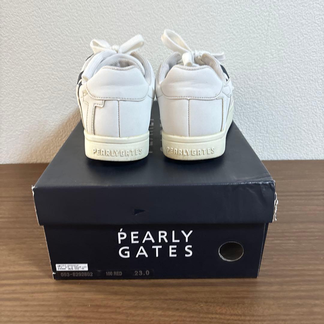PEARLY GATES ロゴ入りスニーカー 23.0cm