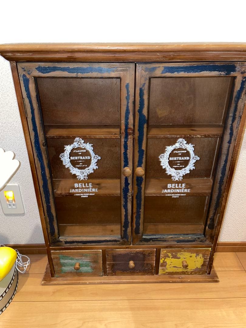 アメリカン　ヴィンテージ　アンティーク家具　ディスプレイ　ショーケース　現状品