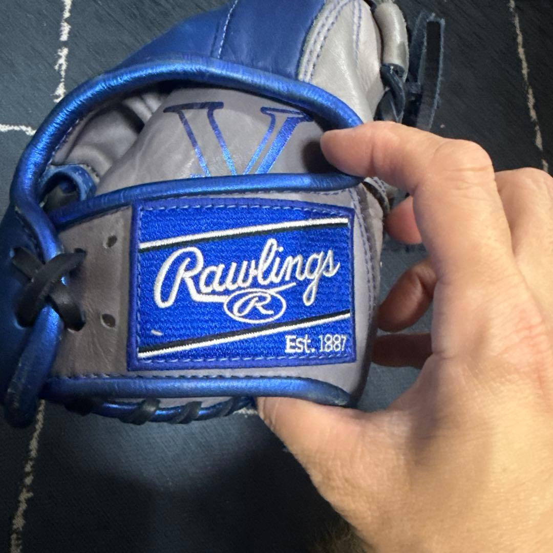Rawlings Hyper 軟式グローブ 青/グレー