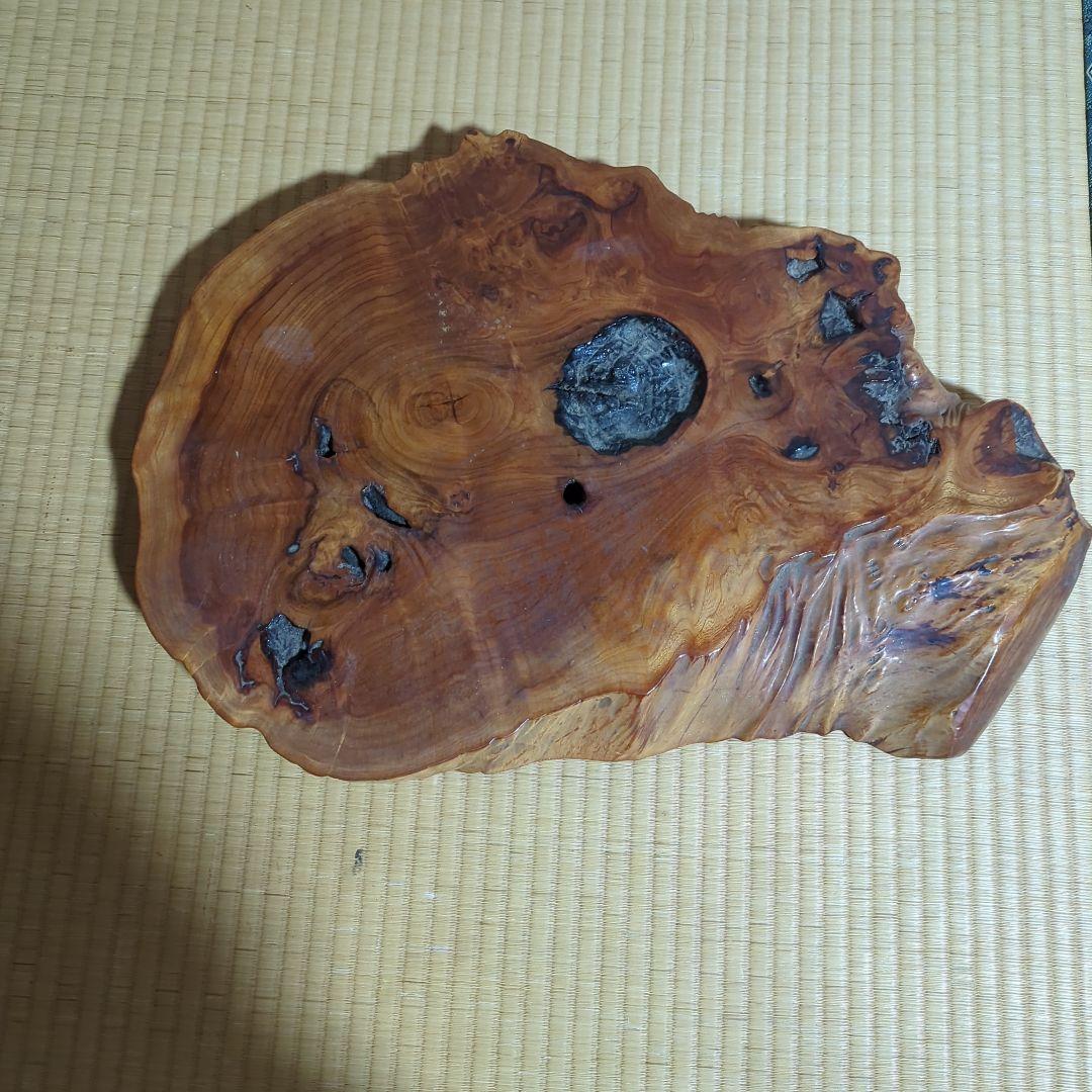 木製 飾り台 不規則な形 茶色