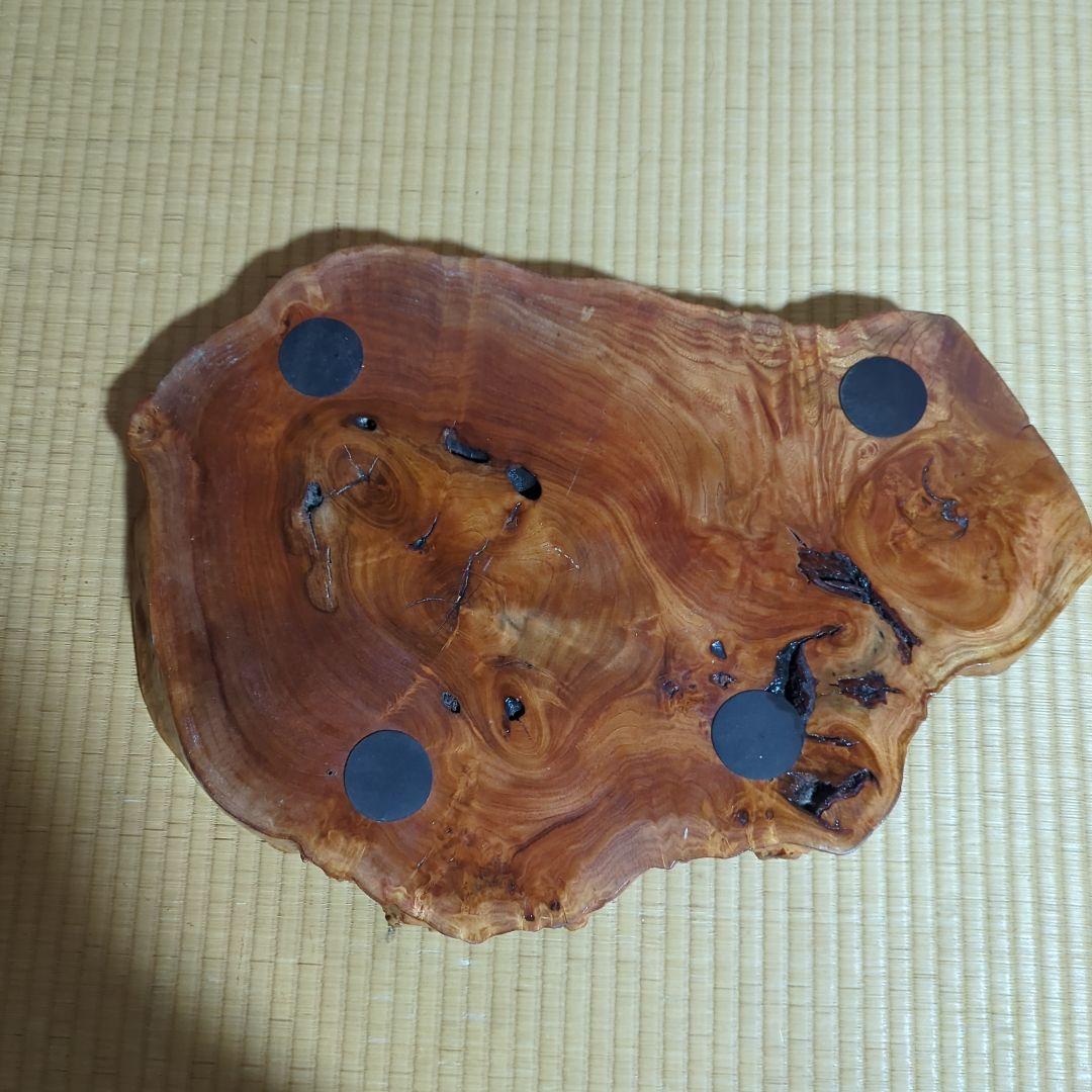 木製 飾り台 不規則な形 茶色