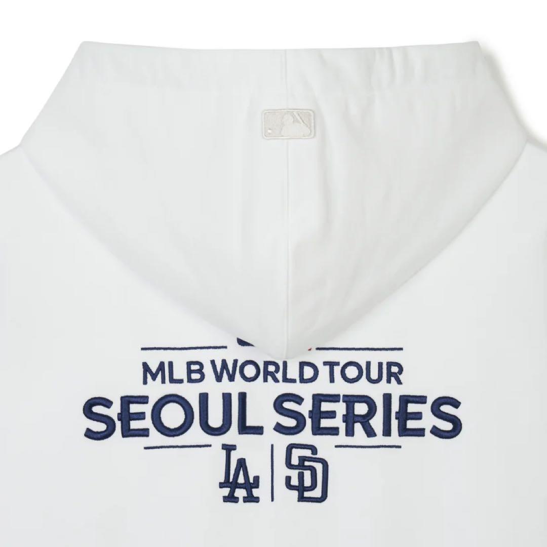 Lサイズ MLB ソウルシリーズ ドジャース パドレス パーカー 白 大谷翔平