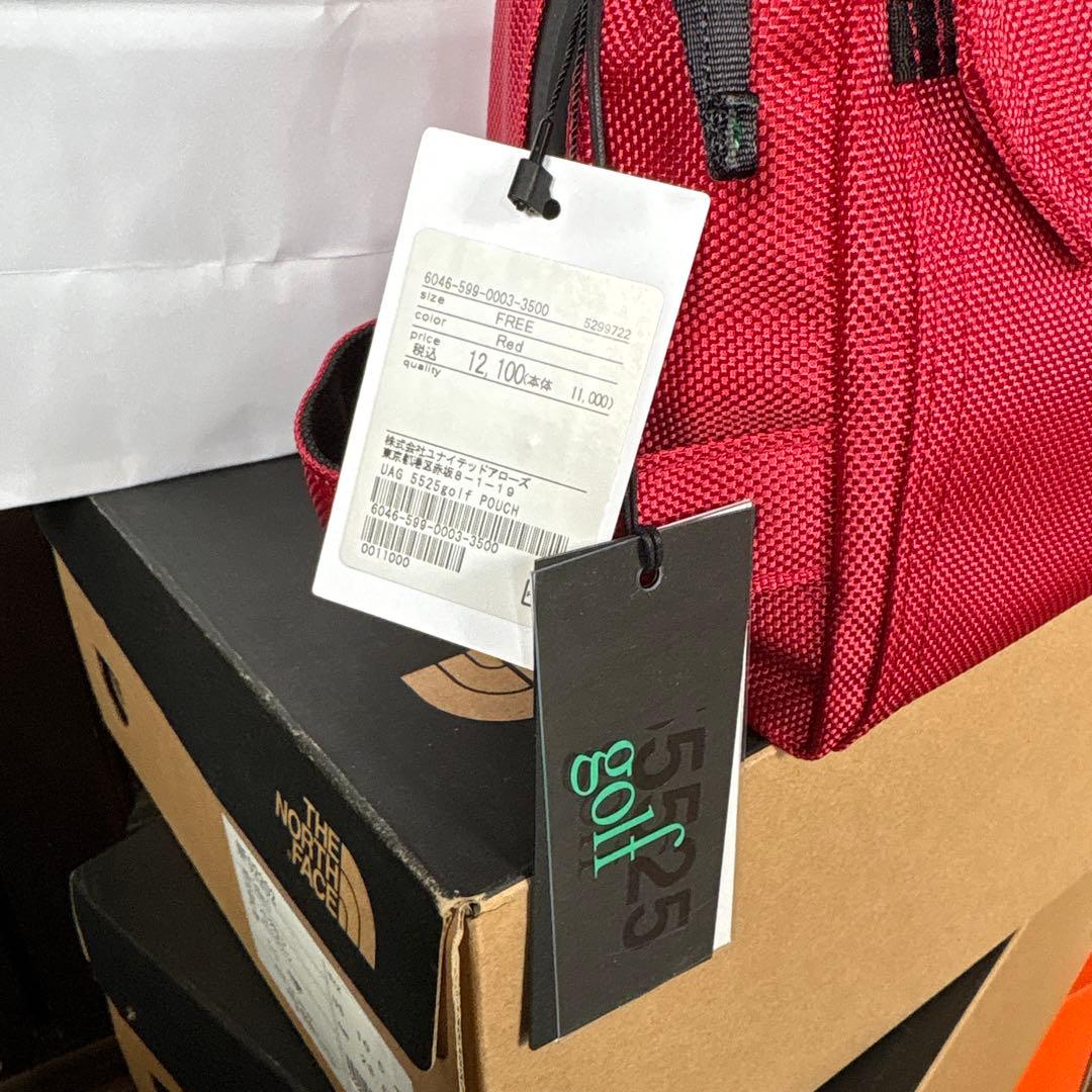 the5525 GOLFCLUB ゴルフポーチ レッド新品未使用