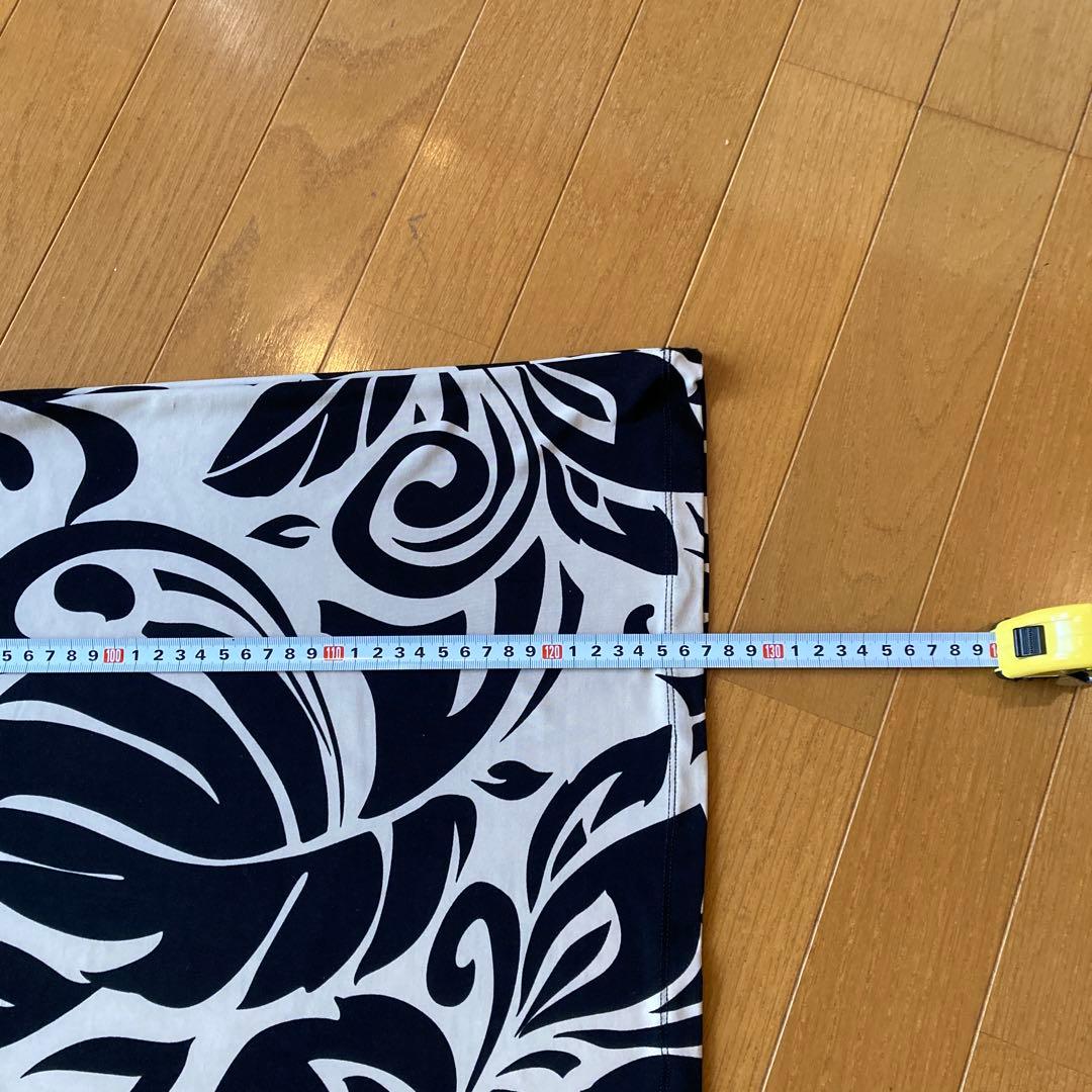 IOLANI フラロングドレス XXS アイボリーとブラック総丈127cm
