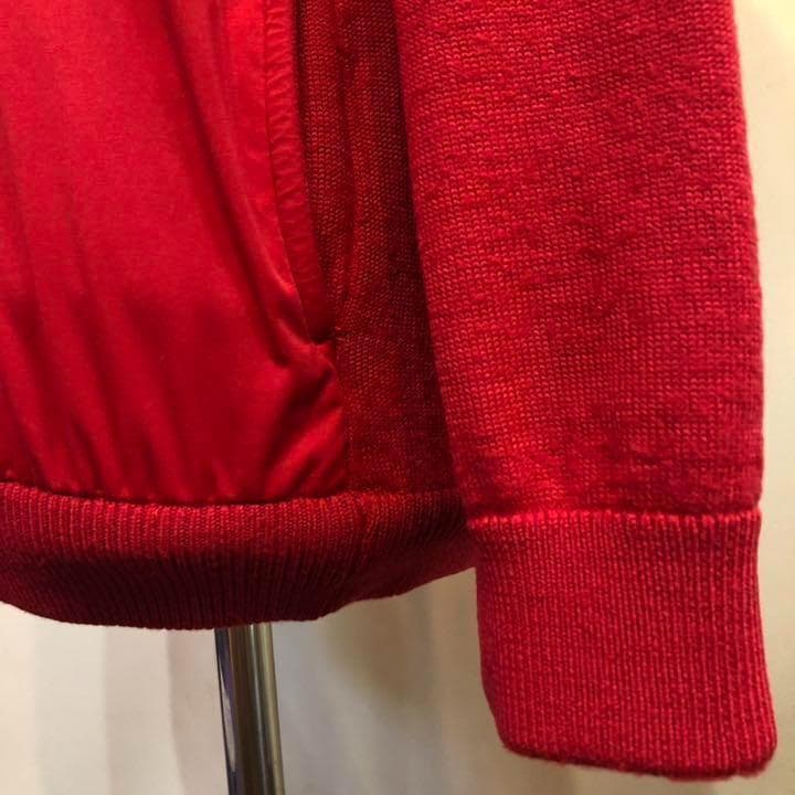 キャロウェイ★長袖 ダブルジップ ウール ニット ウェア レッド Lサイズ