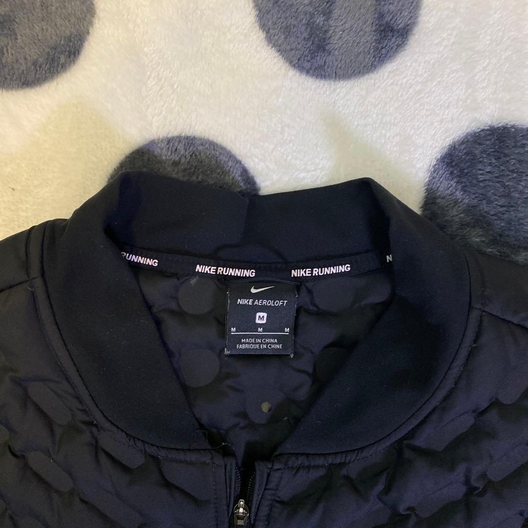 【美品】Nike running Aeroloft ブラック Mサイズ　ダウン