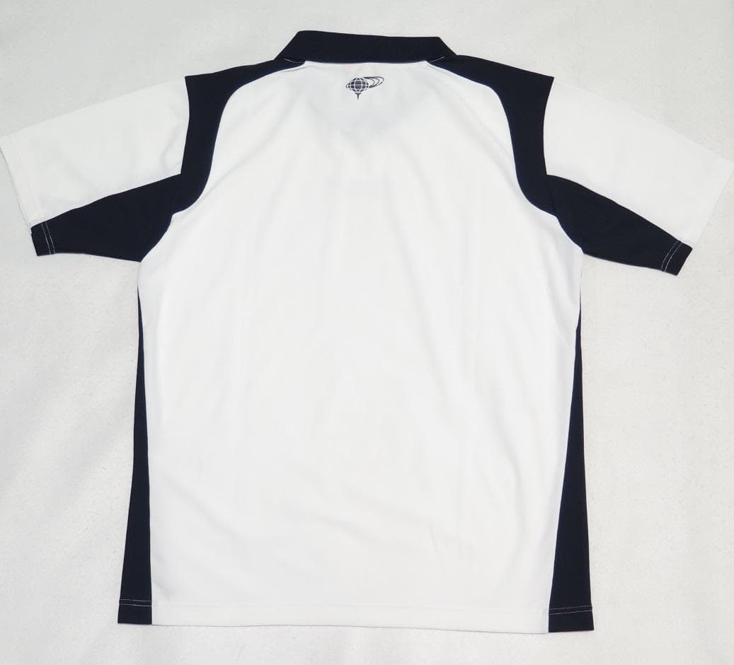 ⓂBEAMS GOLF ビームスゴルフ 襟付きVネックプルオーバーWHITE