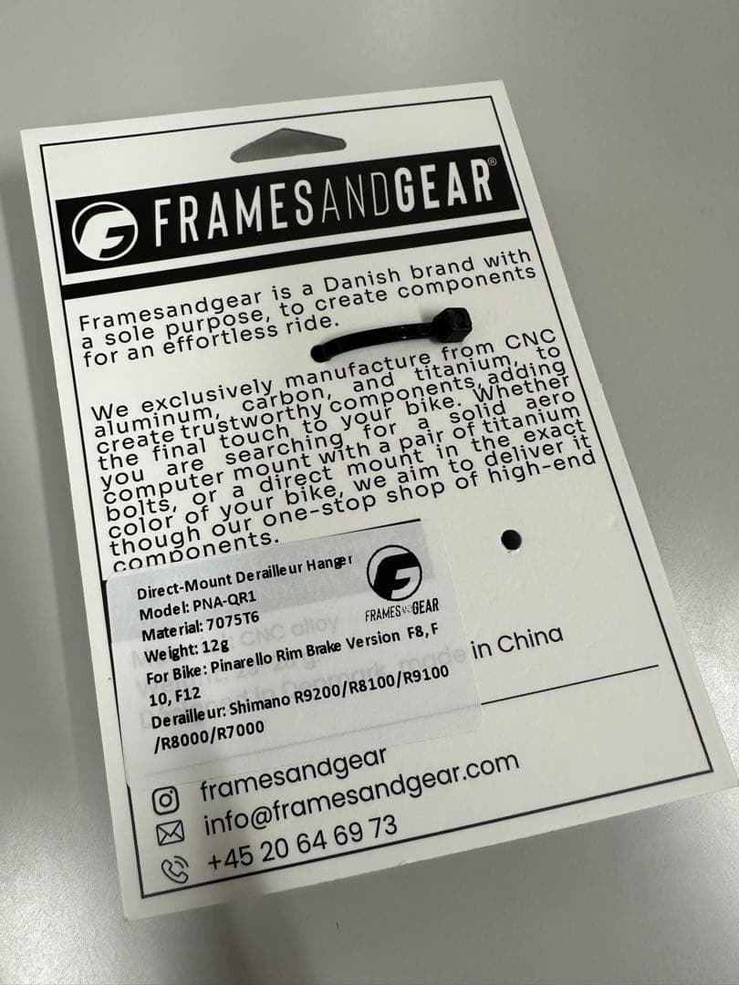 FRAMES AND GEAR ピナレロ　ダイレクトマウント　ハンガー