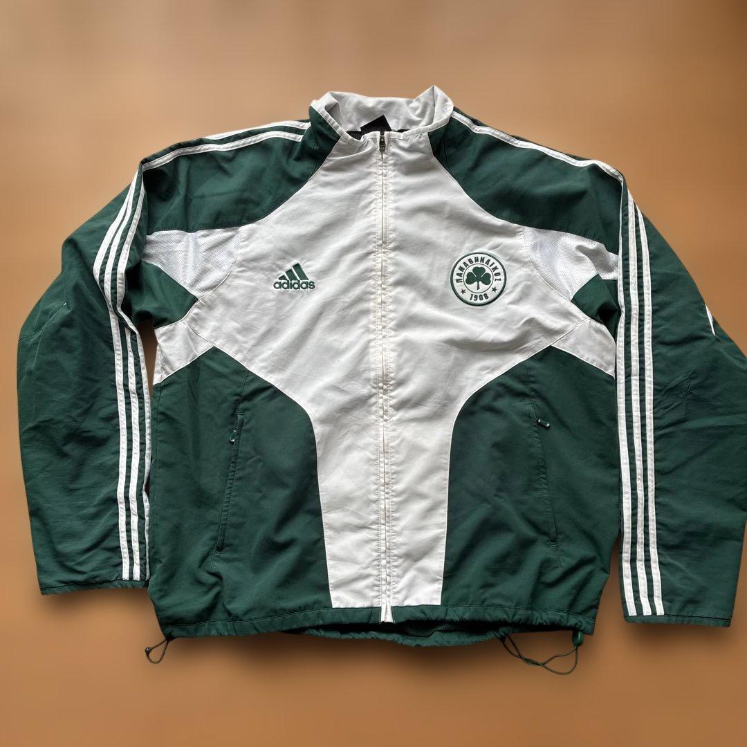 adidas トレーニングジャケット 緑/白