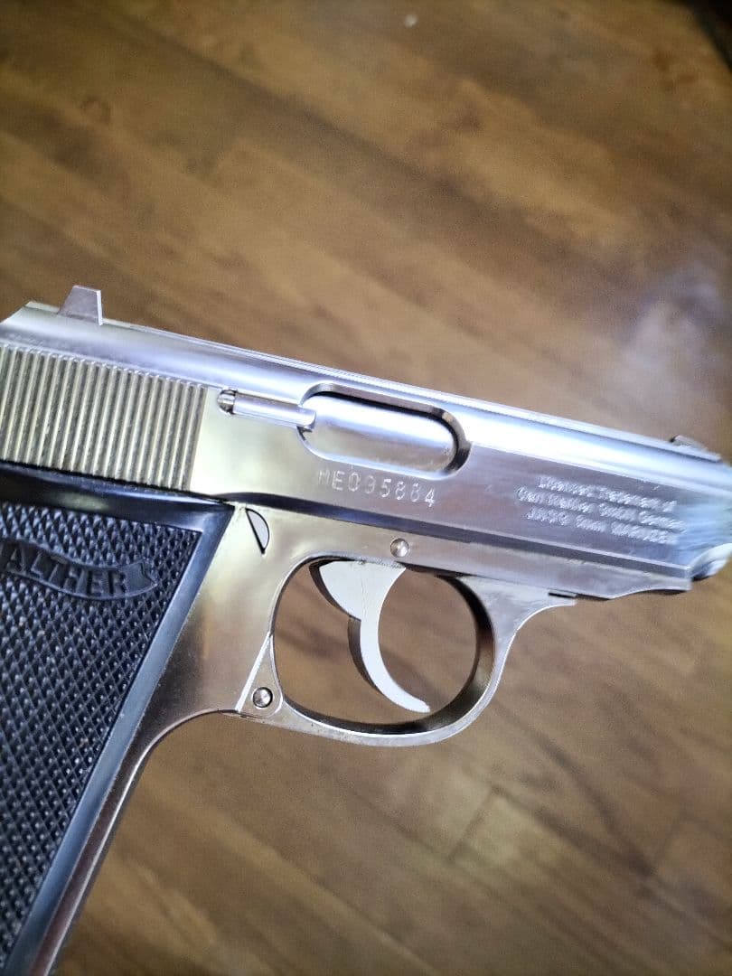 【美品】マルゼン　ガスガン　ワルサーPPK/S　ブローバック　ステンレス