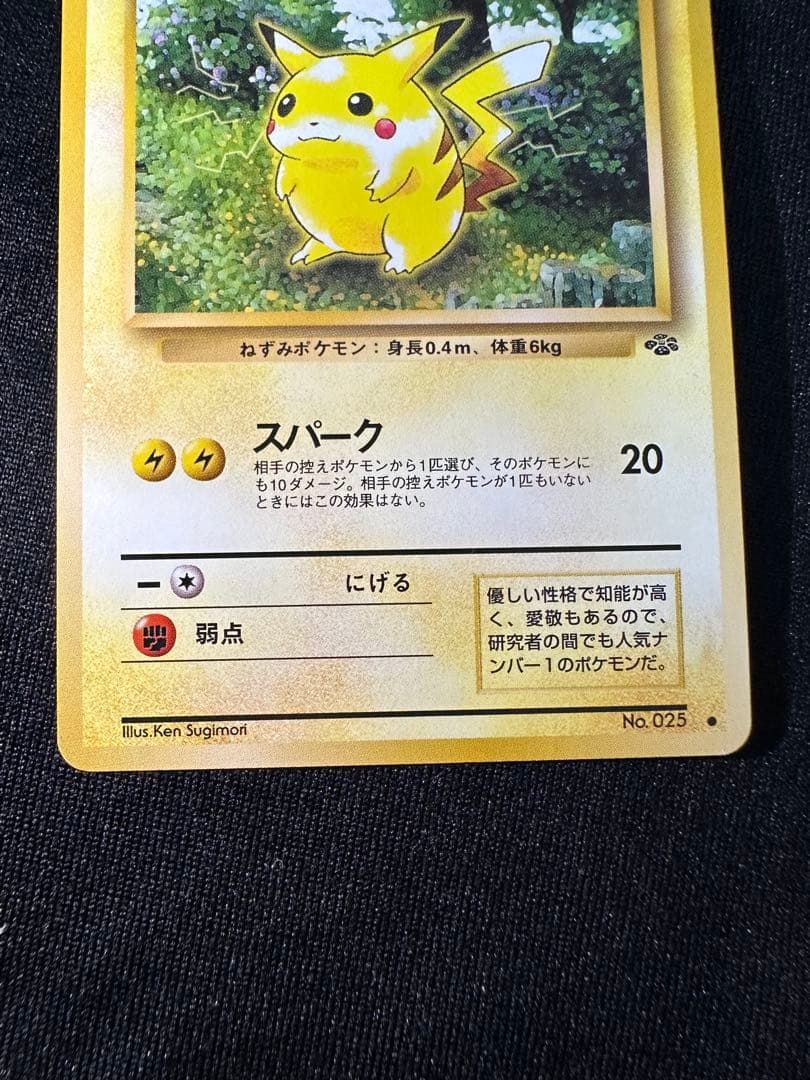 旧裏 極美品 ピカチュウ ポケモンジャングル センタリング○
