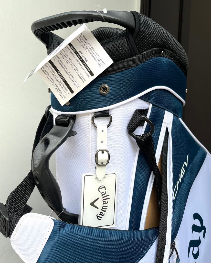 【新品タグ付き】Callaway CHEV キャディバッグ ホワイト/ネイビー