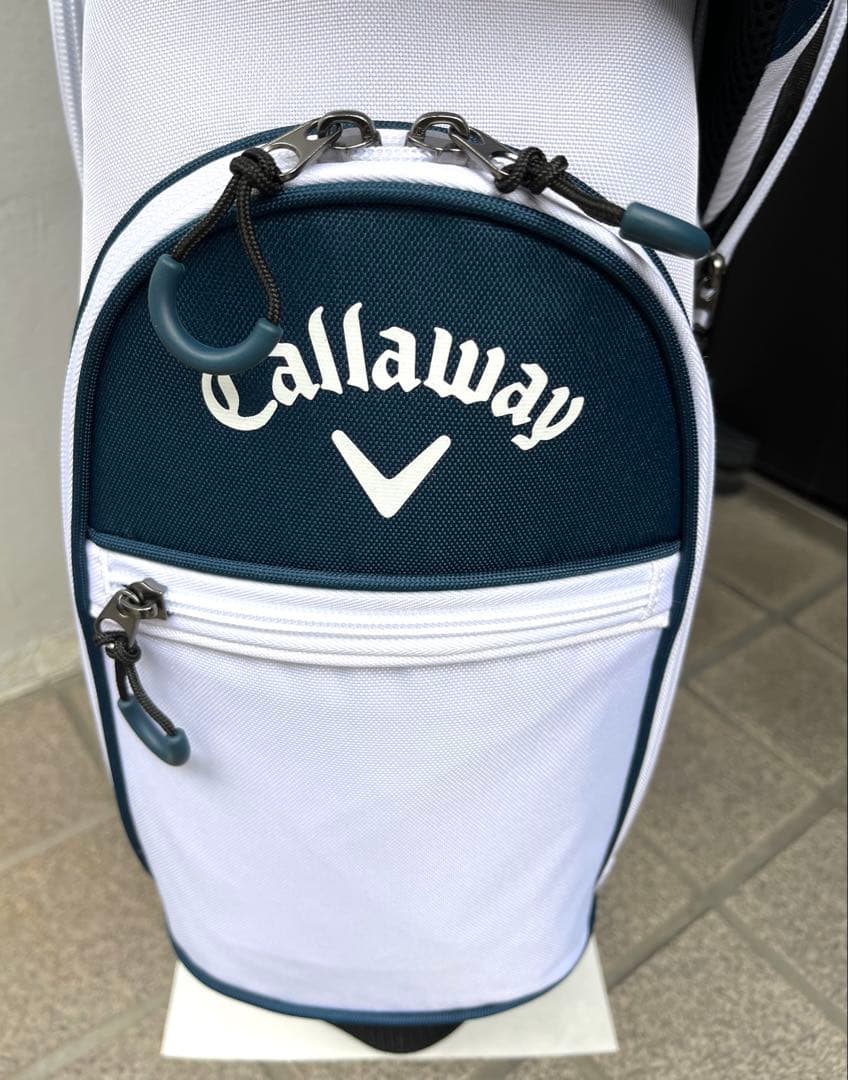 【新品タグ付き】Callaway CHEV キャディバッグ ホワイト/ネイビー