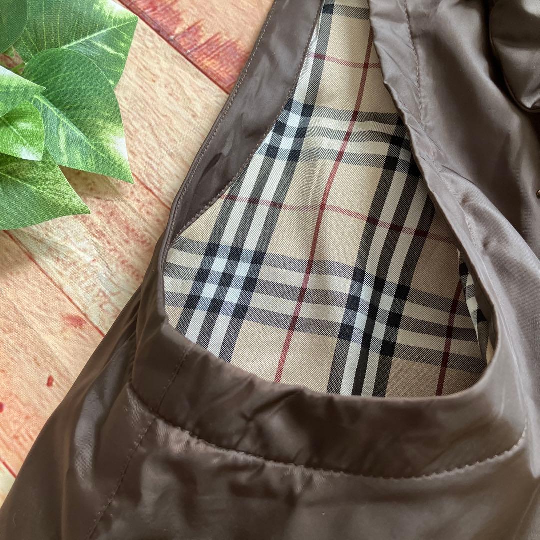 BURBERRY バーバリー　チェックライナー付き フードベスト ブラウン L