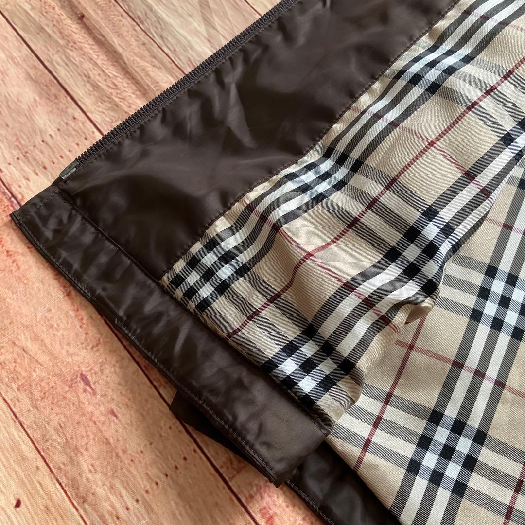 BURBERRY バーバリー　チェックライナー付き フードベスト ブラウン L