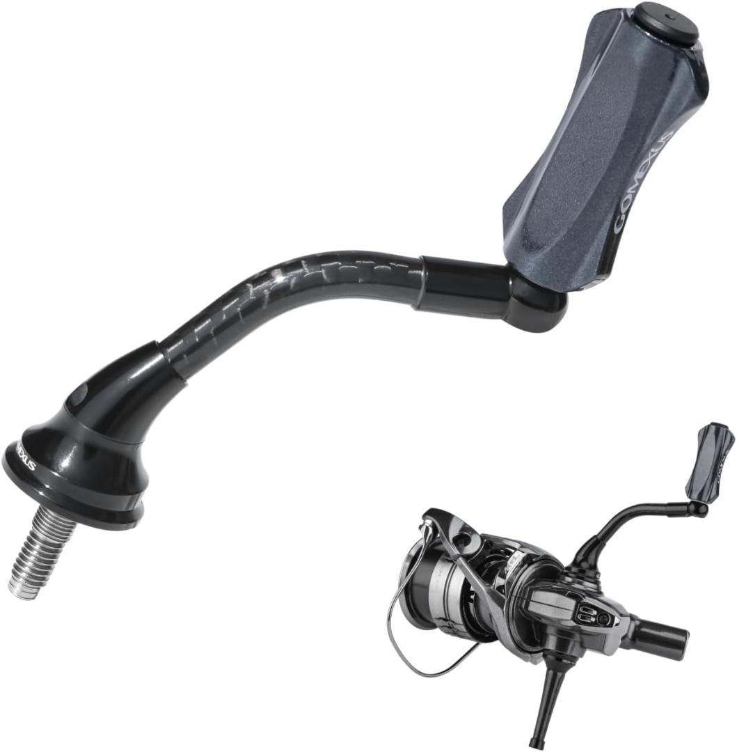 ゴメクサス リールハンドル カーボン製 シマノ 黒 SHIMANO 40mm